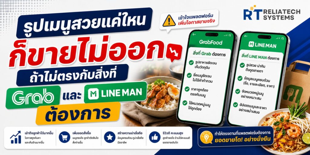 รูปเมนูสวยแค่ไหนก็ขายไม่ออก ถ้าไม่ตรงกับสิ่งที่ Grab และ LINE MAN ต้องการ img delivery photo