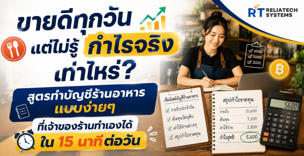 ขายดีทุกวันแต่ไม่รู้กำไรจริงเท่าไหร่? สูตรทำบัญชีร้านอาหารแบบง่ายๆ ที่เจ้าของร้านทำเองได้ใน 15 นาทีต่อวัน